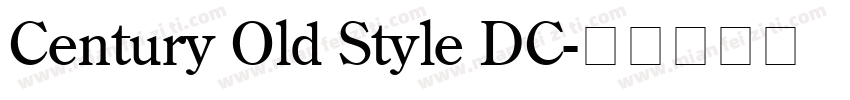 Century Old Style DC字体转换